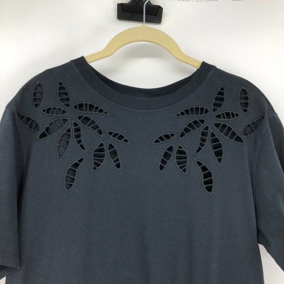 See by Chloe Black T-Shirt Mini Dress eyelets detailing & drawstring waist - Picture 5 of 15